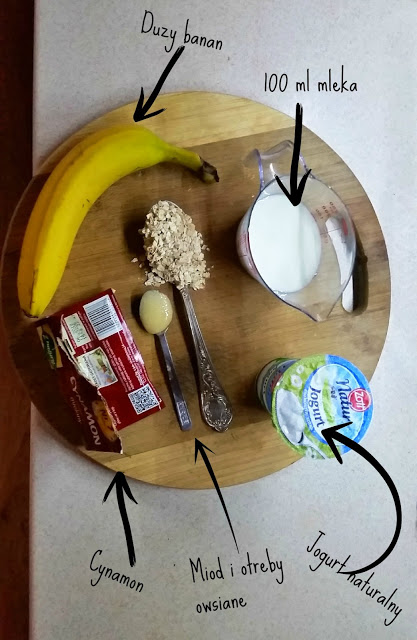 Bananowe smoothie z cynamonem i miodem