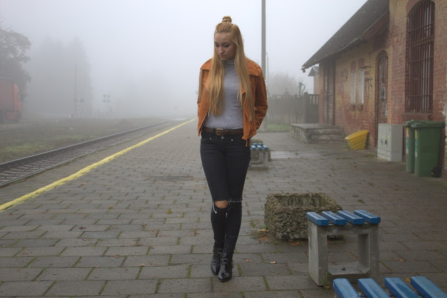 Autumn outfit of the day – brown jacket